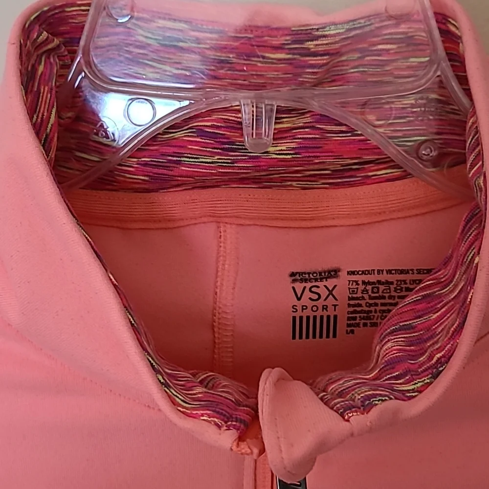 Victoria's Secret VSX yoga jacket large coral color - Picture 2 of 9